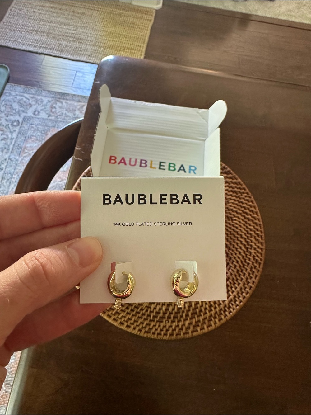 BaubleBar Kourtney 14k Gold Huggie Earrings